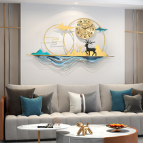 Clock and clock living room home fashion new Chinese hanging watch modern simple clock hanging wall decorative table creative light luxury