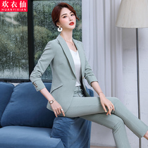  Professional suit female fashion western style spring and autumn new temperament goddess fan work interview suit college student formal suit