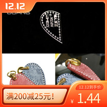 Buckle hanging key leather goods love heart-shaped couple template out of style manual version pendant acrylic diy drawing sample