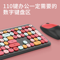  Ferris hand color lipstick girl cute mute portable wireless keyboard mouse punk keyboard office suit