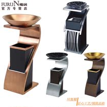 New concept ash bucket hotel stainless steel lobby trash can corridor elevator entrance S-shaped trash can