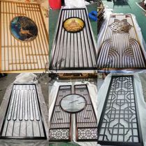 Stainless steel screen grille Nordic light luxury titanium partition new Chinese-style metal carved hotel decoration customization
