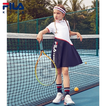 FILA Fila childrens clothing girls dress 2021 summer new childrens middle and large childrens sports foreign style tennis skirt