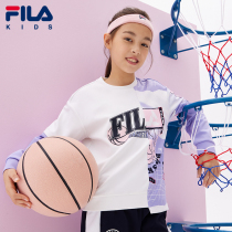 FILA Fei Le Kids Girls Foreign Sweatshirt Spring 2022 New Medium and Old Kids Fashion Sports Top