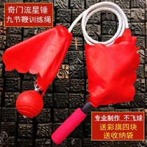 Nine-section whip training rope beginner martial arts soft weapons rubber meteor hammer children adult practice 100 rope whip