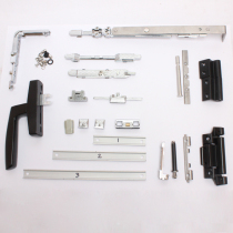 Broken bridge Aluminum internal opening inverted flat opening inwards inverted fittings Neo-inward opening window door to door and window hardware