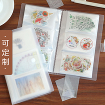 240 card album small card storage book Train ticket business card ticket holder Hand account collage card collection _ 透明 透明 透明_ transparent