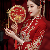 Group fan marriage bride diy material package handmade Xiuhe clothing fan fan Chinese wedding celebration fan fan