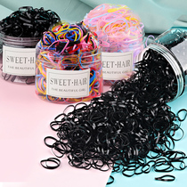 Small black rubber band disposable black girl head rope fashion pony tail adult children high quality rubber tie hair