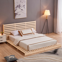 Tatami bed frame hard mattress spine protection 1 8 meters solid wood row frame 1 5 meters bed board floor platform bed shelf