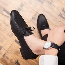 Trendy shoes leather shoes mens fashion a pedal lazy man casual mens soft leather soft soles casual shoes mens Bean shoes