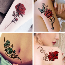 The other side flower tattoo stickers waterproof long-lasting simulation sexy Net red flowers 2021 New Girls cute light luxury