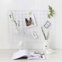 White wrought iron grid Net red Nordic Photo Wall room decoration kindergarten dormitory simple doll background board