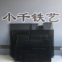 Large size simple decoration black iron mesh wall storage rack transformation doll room background shelf