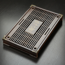 Solid Wood drawer type drainage household tea tray large kung fu tea set accessories small water storage tea tray Tea Sea 811