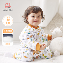 Baby warm conjoined Ha clothes baby cotton jacket thick newborn clothes climbing clothes autumn and winter clothes