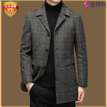 Winter New woolen coat mens high-end business casual cashmere double-sided thick warm coat tide