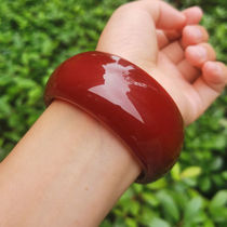 Natural red agate bracelet widened tire version fashion atmosphere female jade bracelet jade bracelet female widened thickening