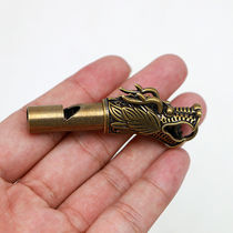 Pure handmade brass faucet whistle car keychain pendant for men and women Outdoor Survival whistle key ring pendant