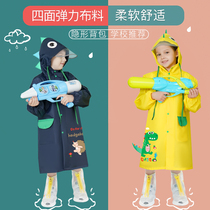 Childrens raincoat set boys and girls primary school childrens ponchos children with schoolbags kindergarten cartoon rain gear