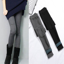 The second half price ~ lamb cashmere leggings womens autumn and winter wear 2021 New plus velvet padded high waist size