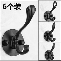 Eurostyle black single clothes cloak hooded hook single hook wall-mounted wall into door wardrobe shoe cabinet bathroom hook