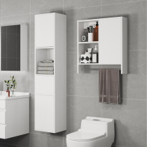 Wall-mounted bathroom side cabinet waterproof toilet side cabinet toilet narrow cabinet toilet storage rack hanging cabinet locker