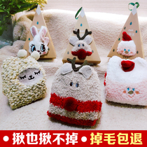 Christmas Socks Gift Gift Bag Children Gift Box Decorate Female Coral Suede Couple Red Elk Cartoon Cute