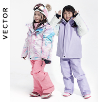 VECTOR childrens ski suit thick warm boys and girls outdoor ski pants equipment