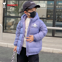 Snoopy childrens clothing childrens down jacket thick middle child boys and girls 2021 Winter Warm white duck down coat