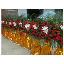 Gold foil paper wrapped pillar bronzing fabric bag flower rack opening supplies gold foil cloth bag tree decoration set wrinkled gold cloth