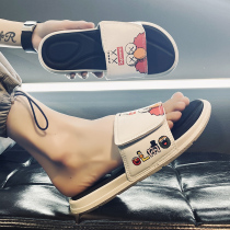 Slippers Mens Wave Outdoor 2021 New Summer Couples Outside Wearing Fashion Non-slip Net Red Sandals Mens Korean Version