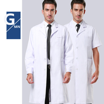 White coat Summer dress Short-sleeved long-sleeved doctors suit thickened white coat experimental suit Male and female nurses suit Work doctors suit