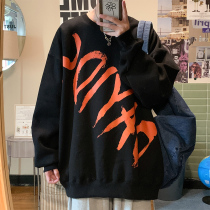 Autumn 2021 new sweater mens fashion brand spring and autumn wild loose ins Hong Kong wind top national trend hip-hop men