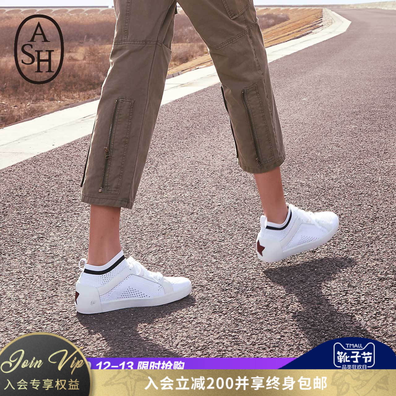 [double 11 pre sale] ash women's shoes new Nolita knitting hosiery casual sports single shoes small white shoes board shoes