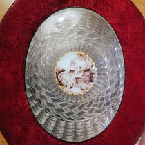 (Antique home) machine engraved enamel hand-painted velvet bottom hanging painting is not replaced
