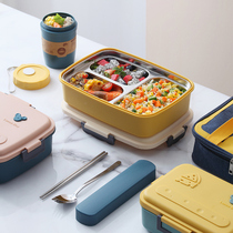 Insulation lunch box student special stainless steel box portable high-value tableware to work with rice artifact super long insulation