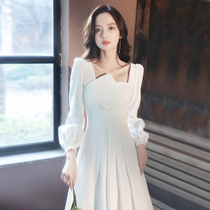 Evening dress dress women light luxury niche usually can wear temperament banquet 2021 new high-end host engagement