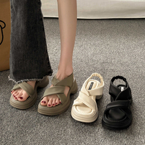 2023 New blast summer network red overfire thick submersible Rome sandals fairy fashion with skirt