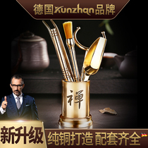 German kunzhan pure copper tea clip tea tweezers Tea set accessories Six gentlemen set tea cup brush spoon tool
