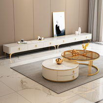 Tea Table TV cabinet Combined Lightweight Luxury Living Room Size Round Tea Several Combinations Modern Rock Tea Select TV Cabinet