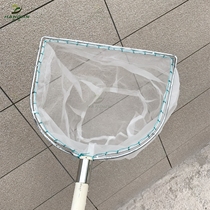 Double frame Head anti-grinding wooden handbar net 100 eyes nylon net copy shrimp fishing net wooden handlebar quick dry fishing net does not hurt fish