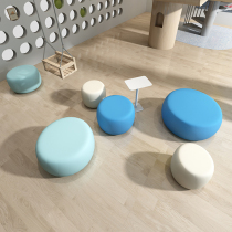 Kindergarten Parent-child Playground Clothing Shop Cloakroom Mother & Baby Shop Childrens Shadow Building Business Hall Round Sofa stools