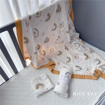 South Korea ins baby is baby bamboo cotton gauze towel newborn rainbow swaddling towel