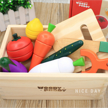 Korea ins Childrens vegetable cutting music set Baby kitchen simulation house toy Girl birthday gift