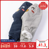 Beibeiyi boys and girls autumn and winter clothes new foreign pants baby cartoon cotton clip pp pants casual trousers home pants