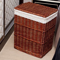 Storage basket dirty clothes basket rattan dirty clothes storage basket home storage box wicker basket
