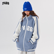 (F426 official store) National Tide brand autumn couple hip hop waffle stitching cardigan loose casual jacket