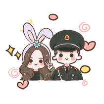 Q-version hand-painted Avatar custom small card ventilation couple comics character live photo to hand-painted portrait design