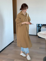 Lazy Wind Loose With Lean Gestational Woman Dress Spring Fashion Shirt Dress Code Style Loose Long Sleeve Temperament Art Shirt